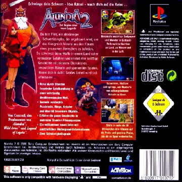 Alundra 2 - Der Beginn einer neuen Legende (GE) box cover back